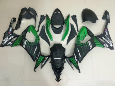 2008-2010 Kawasaki ZX10R Motorcycle Fairings - Matte Black Green Canada for Sale