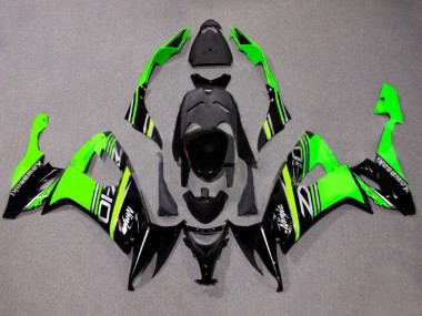 2008-2010 Kawasaki ZX10R Motorcycle Fairings - Green White Glossy Black Canada for Sale