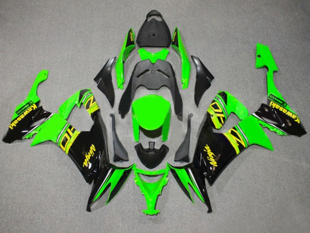 2008-2010 Kawasaki ZX10R Motorcycle Fairings - Green Glossy Black Yellow Canada for Sale