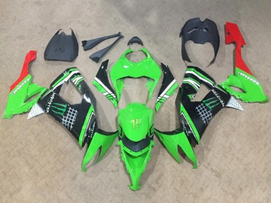 2008-2010 Kawasaki ZX10R Motorcycle Fairings - Green White Black Red Monster Canada for Sale