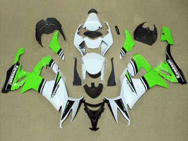2008-2010 Kawasaki ZX10R Motorcycle Fairings - White Green Black Canada for Sale