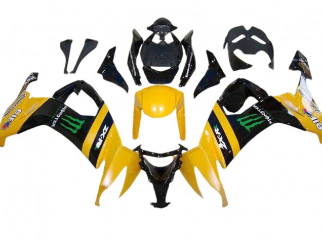 2008-2010 Kawasaki ZX10R Motorcycle Fairings - Yellow Black Green Monster Canada for Sale