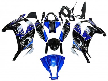 2011-2015 Kawasaki ZX10R Motorcycle Fairings - Blue White Glossy Black Canada for Sale
