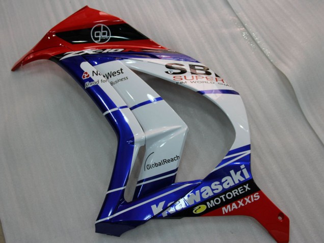 2011-2015 Kawasaki ZX10R Motorcycle Fairings - White Blue Red Black SBK Maxxis Canada for Sale