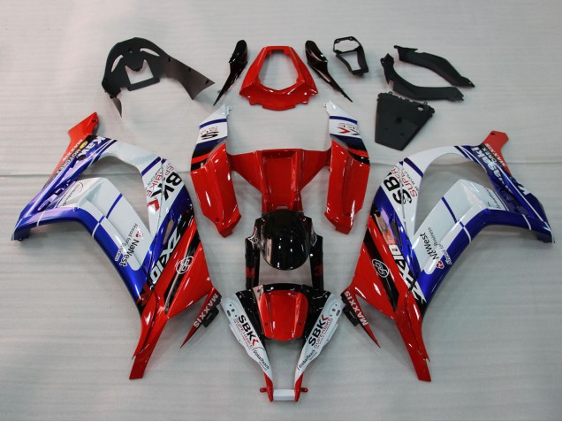 2011-2015 Kawasaki ZX10R Motorcycle Fairings - White Blue Red Black SBK Maxxis Canada for Sale