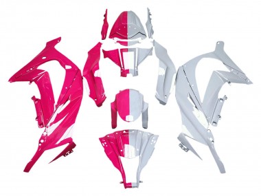 2011-2015 Kawasaki ZX10R Motorcycle Fairings - Pink White Split Canada for Sale