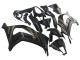 2011-2015 Kawasaki ZX10R Motorcycle Fairings - Matte Black Gold Snow Elf Canada for Sale