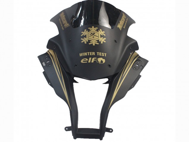 2011-2015 Kawasaki ZX10R Motorcycle Fairings - Matte Black Gold Snow Elf Canada for Sale