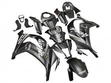 2011-2015 Kawasaki ZX10R Motorcycle Fairings - Matte Black Green Elf Canada for Sale