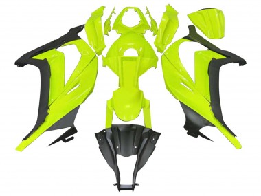 2011-2015 Kawasaki ZX10R Motorcycle Fairings - Fluorescent Green Matte Black Canada for Sale