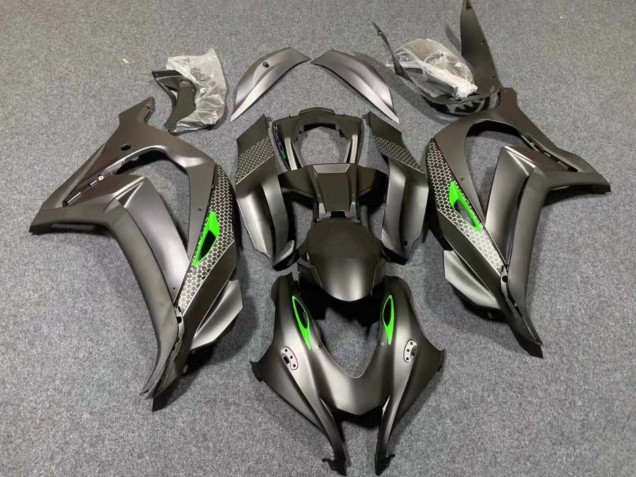 2016-2020 Kawasaki ZX10R Motorcycle Fairings - Matte Black Green Honeycomb Canada for Sale