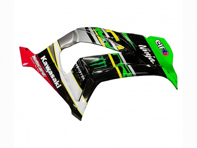 2016-2020 Kawasaki ZX10R Motorcycle Fairings - Green Yellow Red Black Elf Monster Canada for Sale