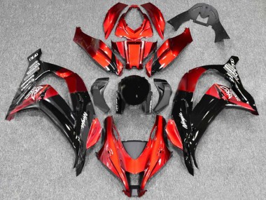 2016-2020 Kawasaki ZX10R Motorcycle Fairings - Red Glossy Black Canada for Sale