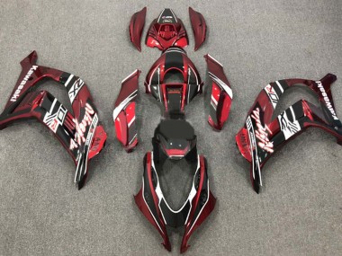 2016-2020 Kawasaki ZX10R Motorcycle Fairings - Maroon Red White Glossy Black Canada for Sale