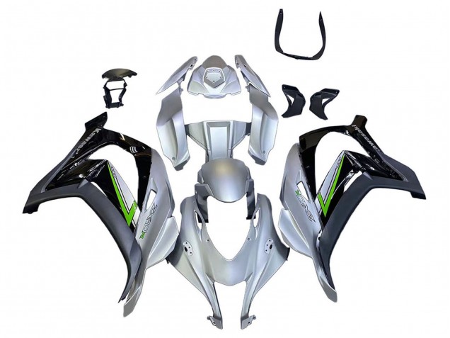 2016-2020 Kawasaki ZX10R Motorcycle Fairing - Silver Green Black Canada for Sale