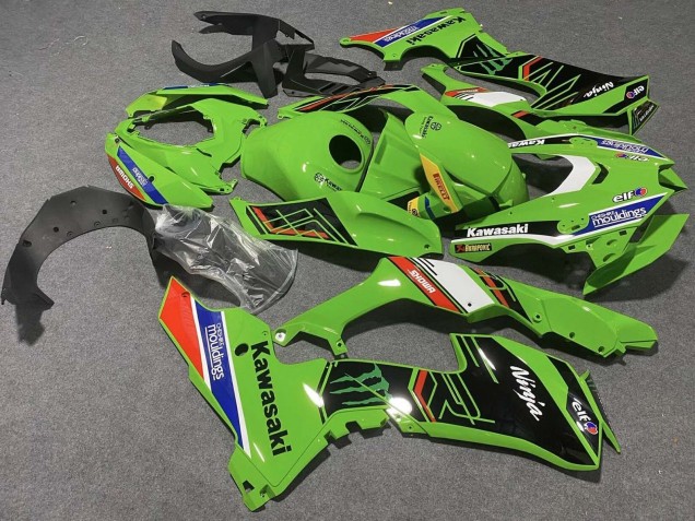 2021-2025 Kawasaki ZX10R Motorcycle Fairings - Green White Blue Black Red Showr Elf Mouldings Monster Canada for Sale