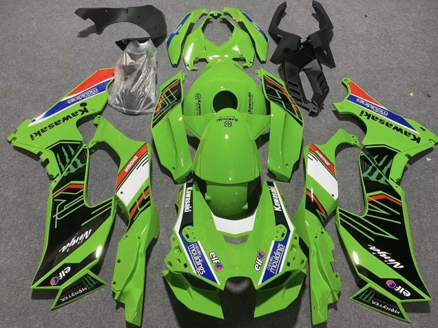 2021-2025 Kawasaki ZX10R Motorcycle Fairings - Green White Blue Black Red Showr Elf Mouldings Monster Canada for Sale
