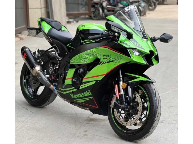 2021-2025 Kawasaki ZX10R Motorcycle Fairings - Green Glossy Black Canada for Sale