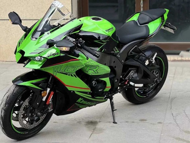 2021-2025 Kawasaki ZX10R Motorcycle Fairings - Green Glossy Black Canada for Sale