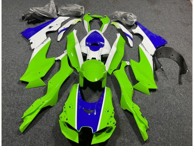 2021-2025 Kawasaki ZX10R Motorcycle Fairings - White Green Blue Canada for Sale