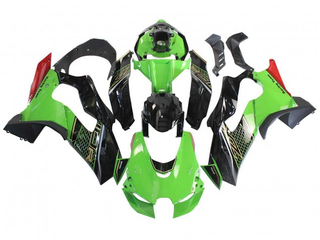 2021-2025 Kawasaki ZX10R Motorcycle Fairing - Green Black Red Honeycomb Canada for Sale