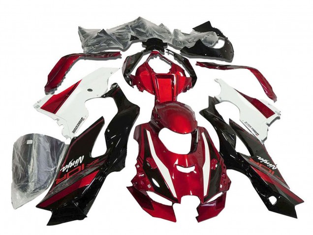 2021-2025 Kawasaki ZX10R Motorcycle Fairings - Red White Glossy Black Canada for Sale