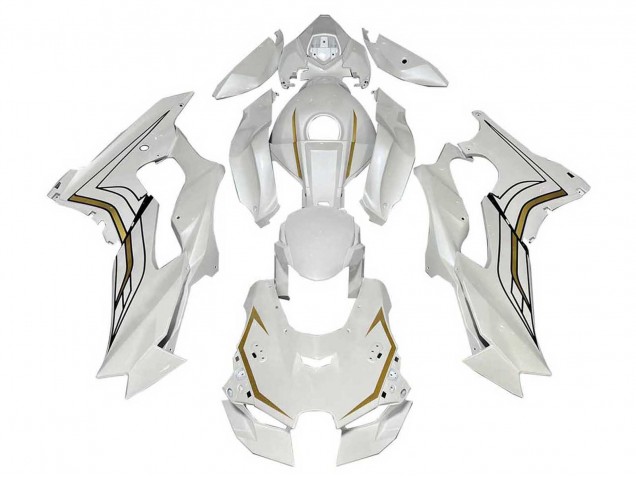 2021-2025 Kawasaki ZX10R Motorcycle Fairings - White Gold Canada for Sale