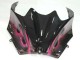 2006-2011 Kawasaki ZX14R ZZR1400 Motorcycle Fairings - Glossy Black Red Pink Flame Canada for Sale