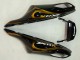 2006-2011 Kawasaki ZX14R ZZR1400 Motorcycle Fairings - Glossy Black Gold Flame Canada for Sale