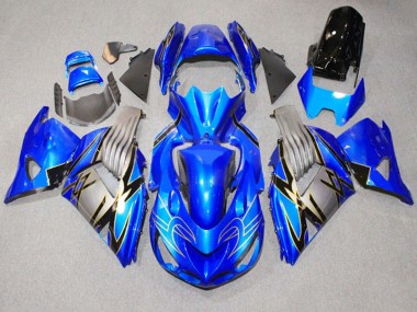 2006-2011 Kawasaki ZX14R ZZR1400 Motorcycle Fairings - Blue Grey Canada for Sale