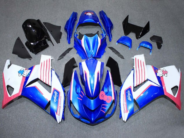2006-2011 Kawasaki ZX14R ZZR1400 Motorcycle Fairings - Blue White Pink Canada for Sale
