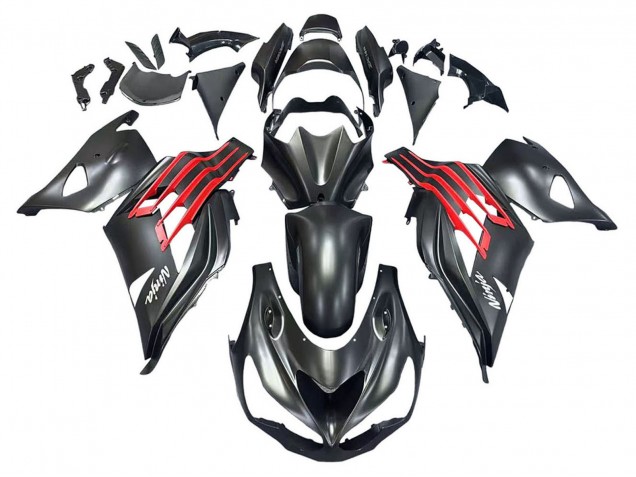 2012-2024 Kawasaki ZX14R ZZR1400 Motorcycle Fairings - Matte Black Red White Ninja Canada for Sale