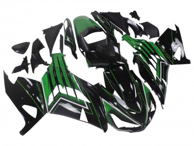 2012-2024 Kawasaki ZX14R ZZR1400 Motorcycle Fairings - Green Glossy Black Stripe Canada for Sale