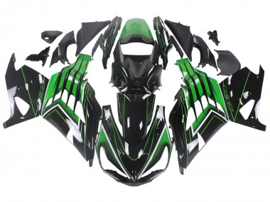 2012-2024 Kawasaki ZX14R ZZR1400 Motorcycle Fairings - Green Glossy Black Stripe Canada for Sale
