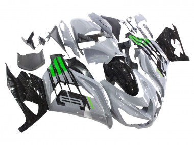 2012-2024 Kawasaki ZX14R ZZR1400 Motorcycle Fairings - Grey Green Black Canada for Sale