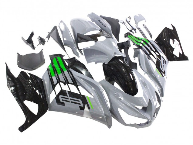 2012-2024 Kawasaki ZX14R ZZR1400 Motorcycle Fairings - Grey Green Black Canada for Sale