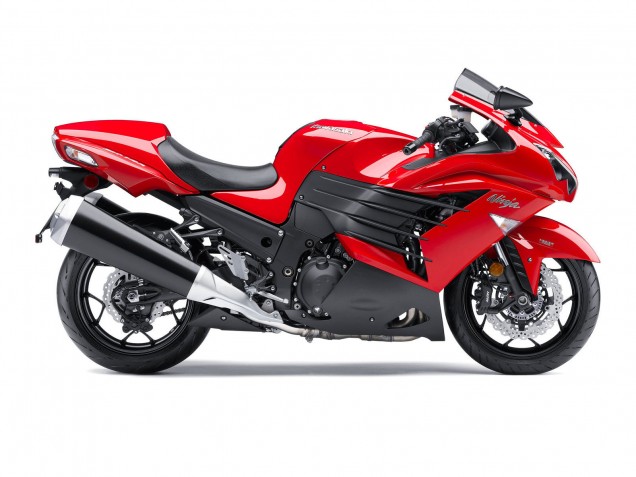 2012-2024 Kawasaki ZX14R ZZR1400 Motorcycle Fairing - Red Matte Black Canada for Sale