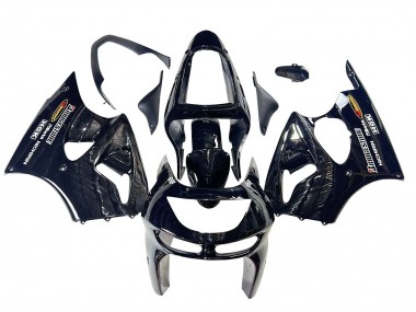 1998-1999 Kawasaki ZX6R Motorcycle Fairings - Glossy Black Yellow Elf Bridgestone Canada for Sale