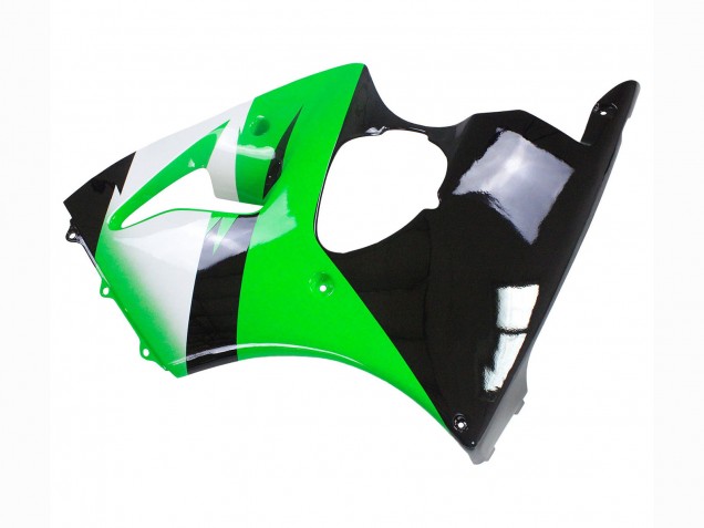 1998-1999 Kawasaki ZX6R Motorcycle Fairings - Green White Glossy Black Canada for Sale