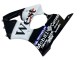 2000-2002 Kawasaki ZX6R Motorcycle Fairings - Glossy Black White West Michelin Canada for Sale