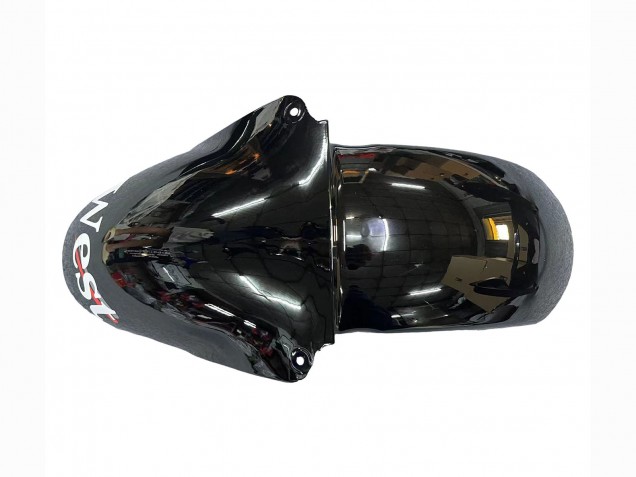 2000-2002 Kawasaki ZX6R Motorcycle Fairings - Glossy Black White West Michelin Canada for Sale