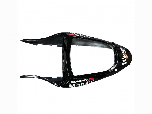 2000-2002 Kawasaki ZX6R Motorcycle Fairings - Glossy Black White West Michelin Canada for Sale