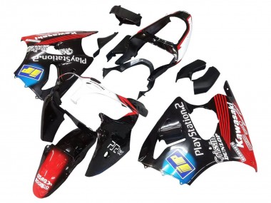 2000-2002 Kawasaki ZX6R Motorcycle Fairings - Glossy Black Red Blue Red PlayStation 2 Canada for Sale