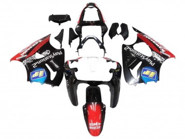 2000-2002 Kawasaki ZX6R Motorcycle Fairings - Glossy Black Red Blue Red PlayStation 2 Canada for Sale