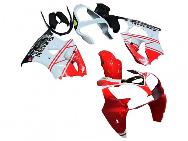 2000-2002 Kawasaki ZX6R Motorcycle Fairings - White Red Black Canada for Sale
