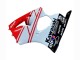 2000-2002 Kawasaki ZX6R Motorcycle Fairings - White Red Black Canada for Sale