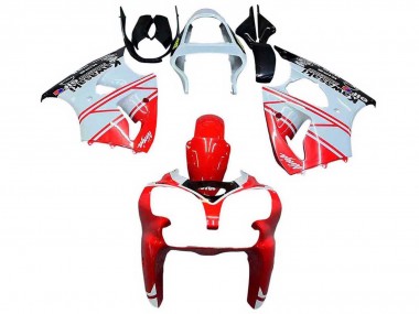 2000-2002 Kawasaki ZX6R Motorcycle Fairings - White Red Black Canada for Sale