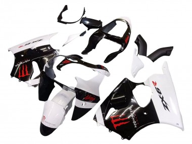 2000-2002 Kawasaki ZX6R Motorcycle Fairings - White Black Red Monster Canada for Sale