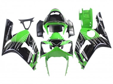 2003-2004 Kawasaki ZX6R Motorcycle Fairings - Green White Black Canada for Sale
