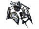 2003-2004 Kawasaki ZX6R Motorcycle Fairings - Glossy Black White Motul Lucky Strike Canada for Sale